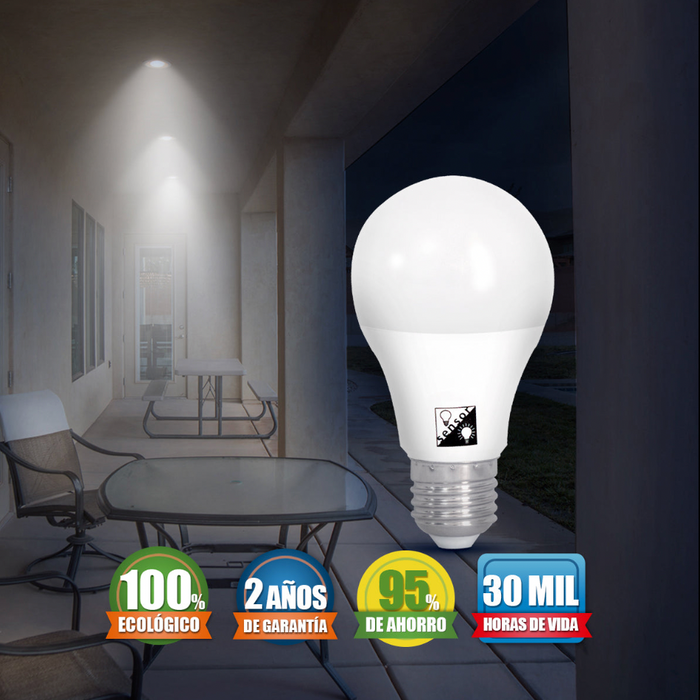 Pack de tres Focos led de sensor con fotoceldas 10w